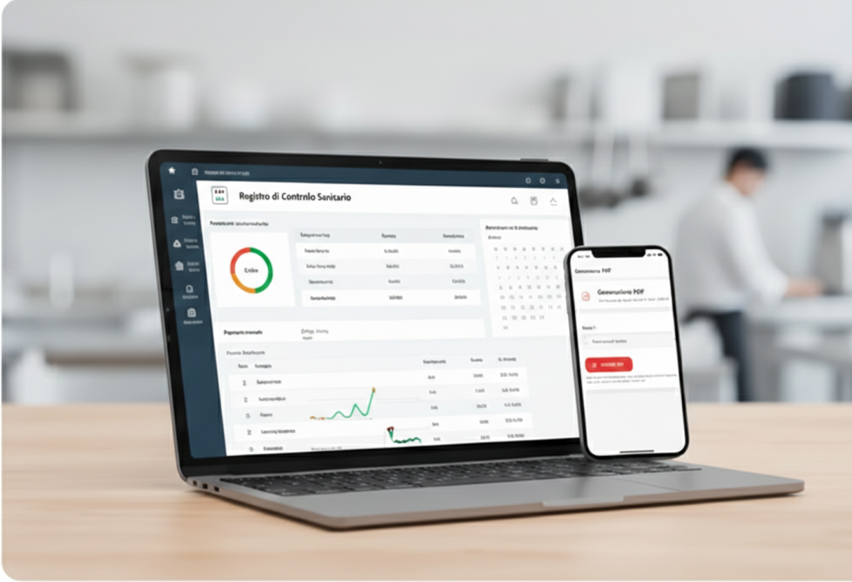 Vista del gestionale FACILE HACCP per l'autocontrollo alimentare